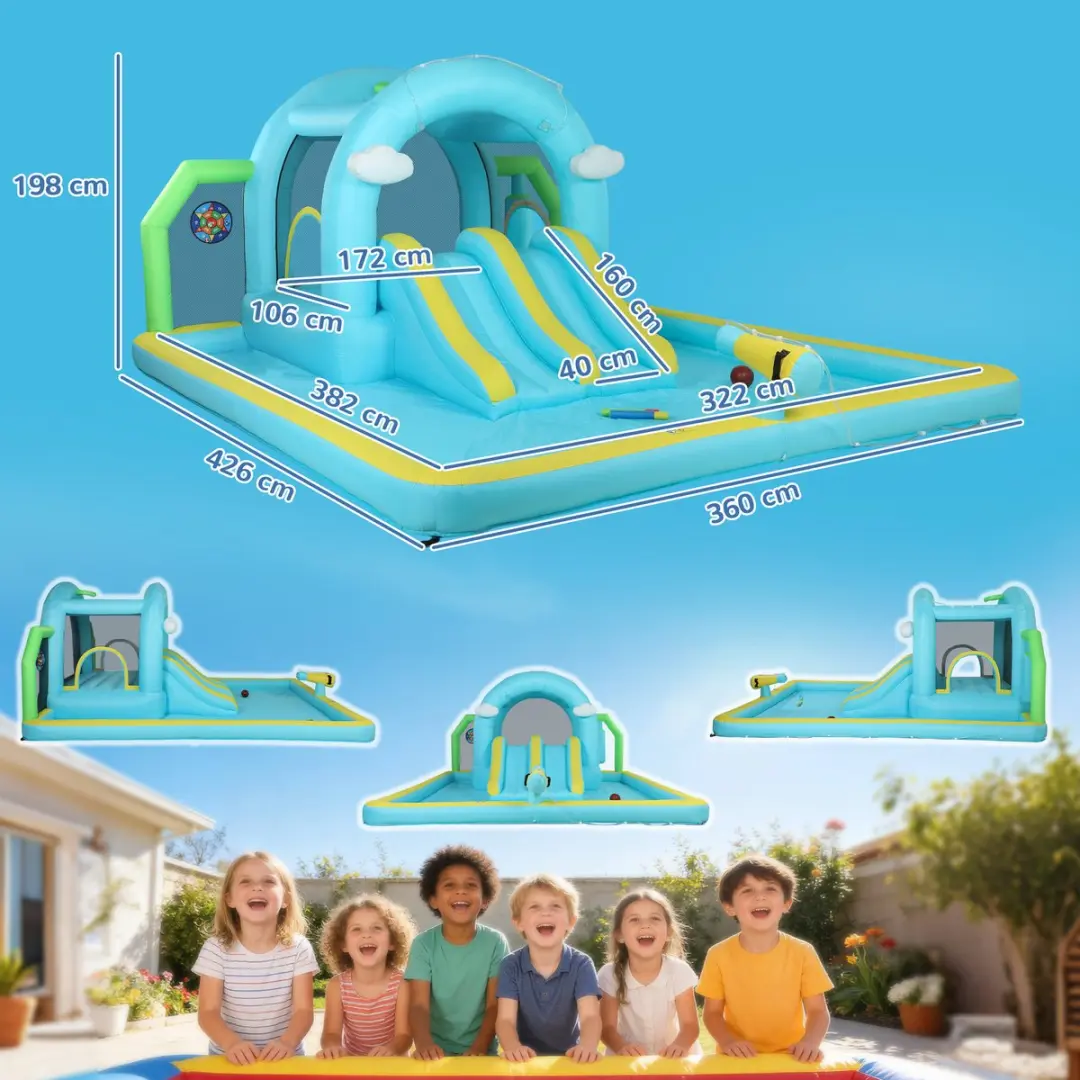 ECTEATOY 7-in-1 Springkussen 52665968 - 426x360x198cm
