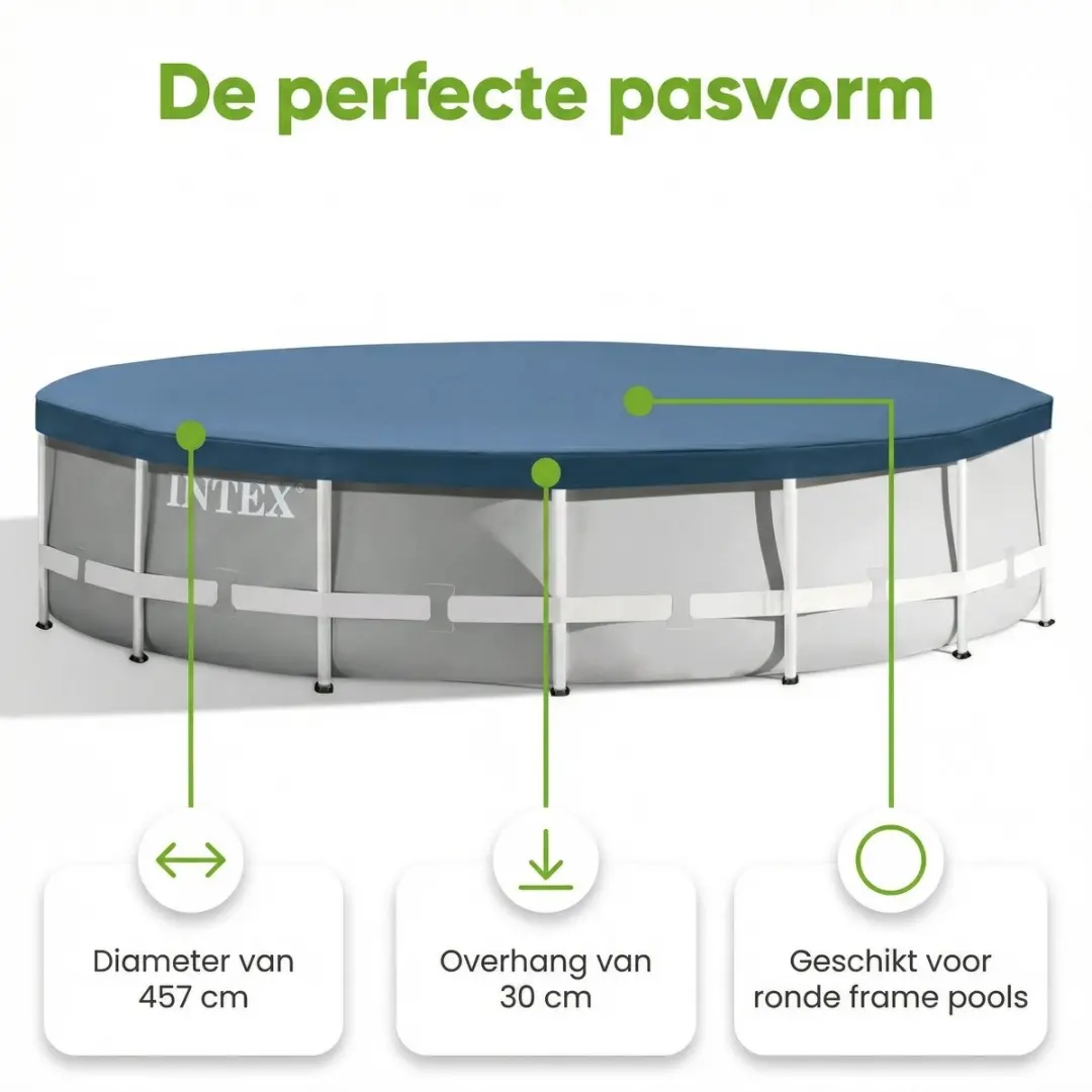 Intex Rond Prism Frame Zwembad 457x122cm - Grijs - 8-delig