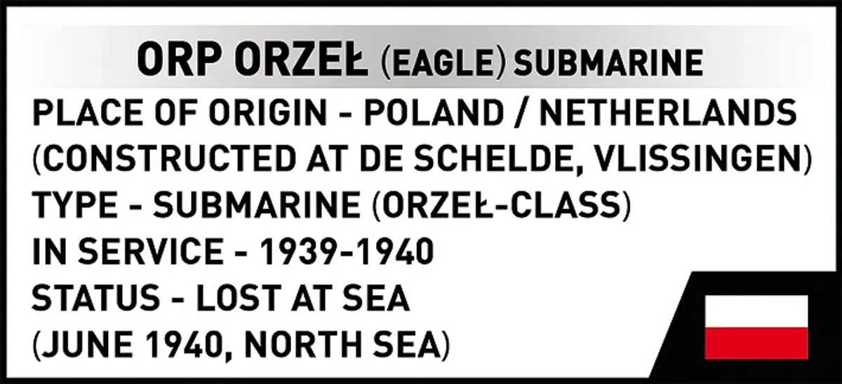 Cobi ORP Orzeł 4855 Onderzeeboot - 185 Onderdelen