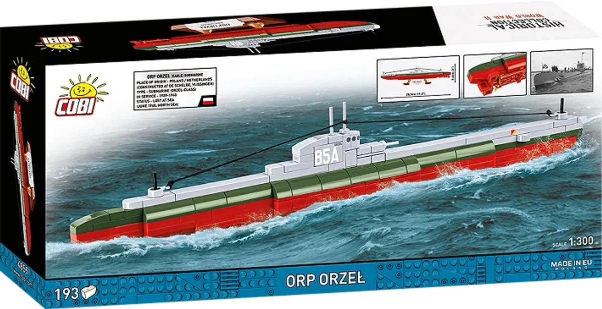 Cobi ORP Orzeł 4855 Onderzeeboot - 185 Onderdelen