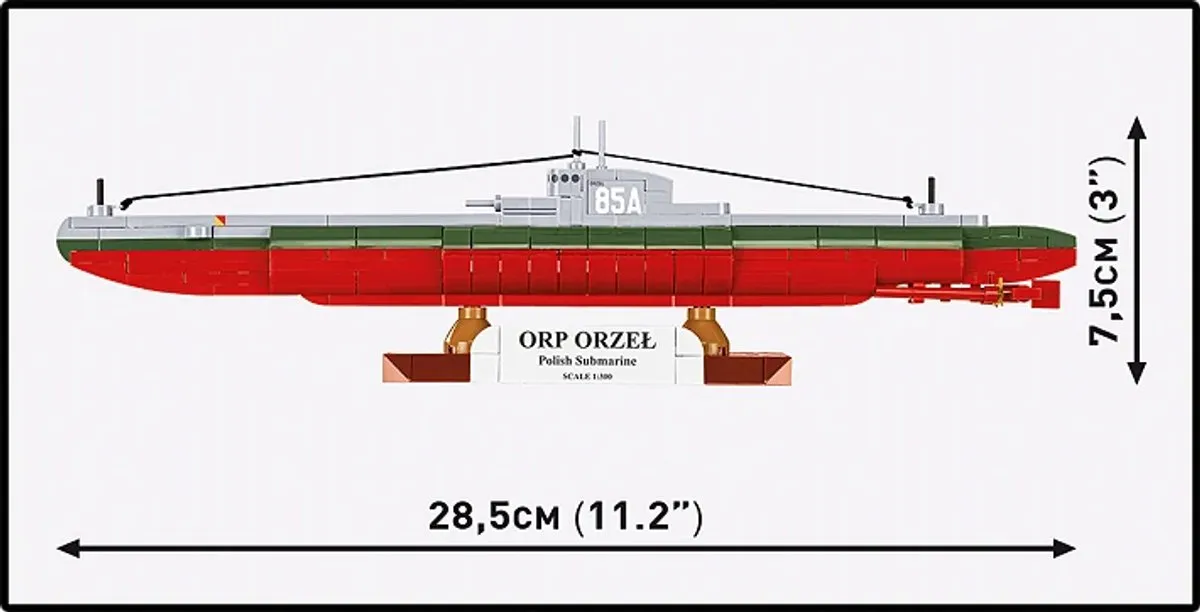 Cobi ORP Orzeł 4855 Onderzeeboot - 185 Onderdelen