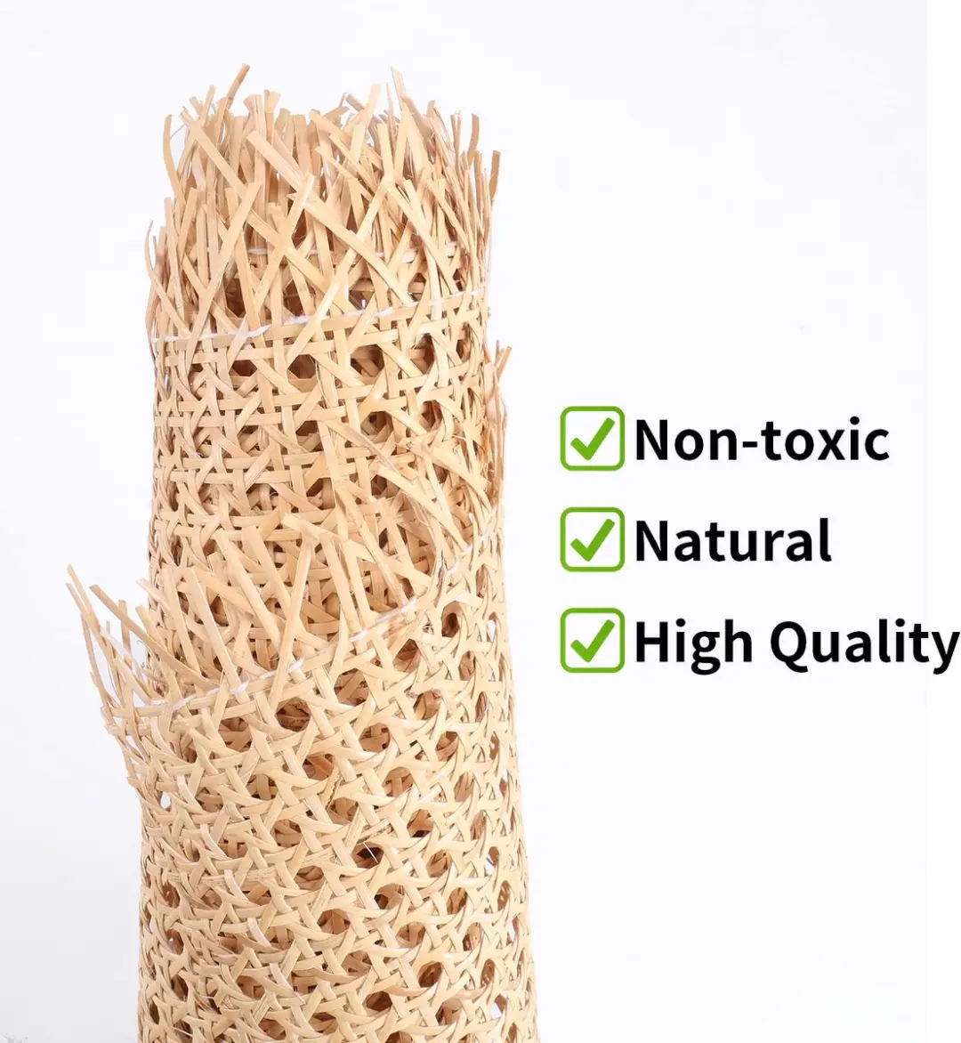 ECTEATOY Rotanband op Rol 50x100cm - Natuurlijk