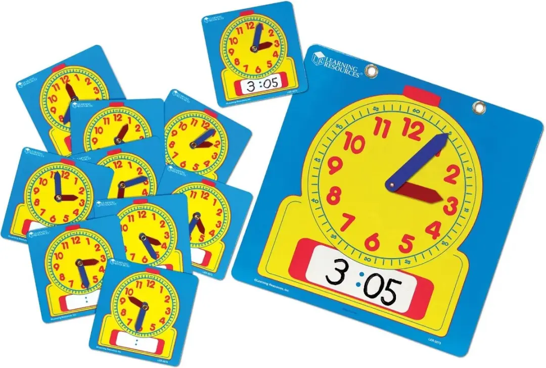 Learning Resources Schrijf & Wis Klok Klassenset - 24 Stuks