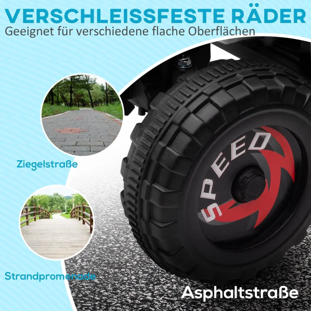 Homcom Elektrische Kinderauto 370-278V90WT - Wit - afbeelding 6 van 6