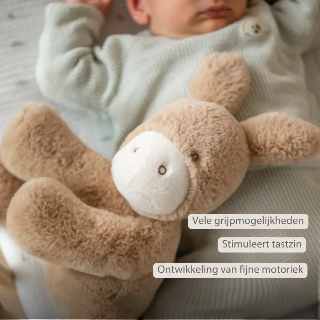 Nattou LouLou Knuffel Ezel 30cm - Licht Karamel