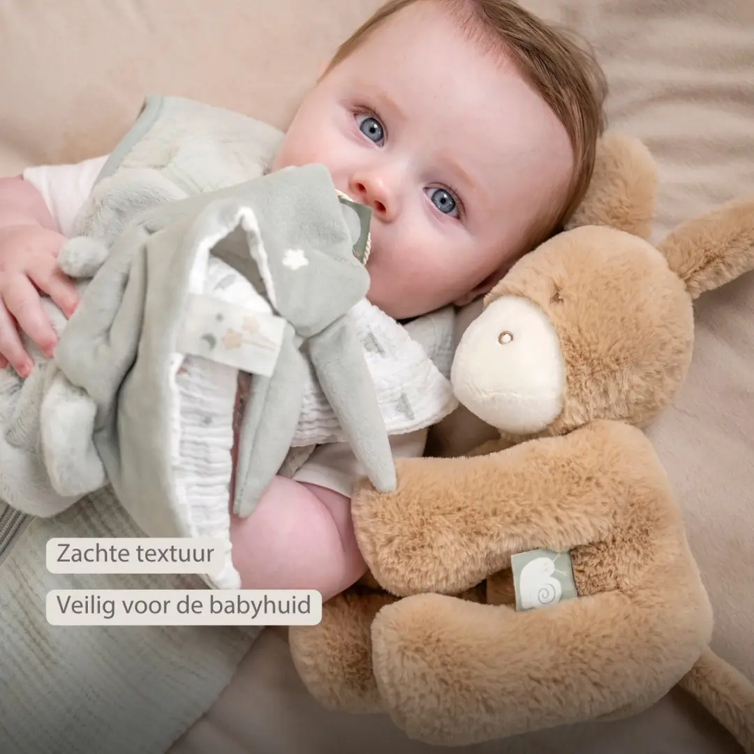 Nattou LouLou Knuffel Ezel 30cm - Licht Karamel