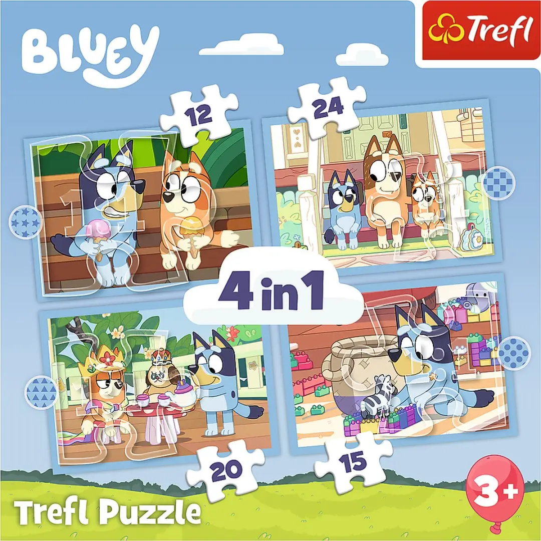 Trefl Bluey Puzzel 4-in-1 - 41 Stuks - Multikleur