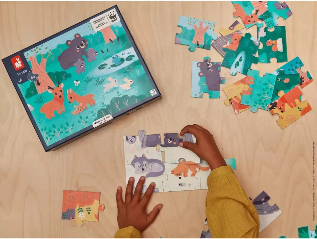 Janod WWF Puzzel 4 Seizoenen 36-delig - 100cm - Geschikt vanaf 4 jaar