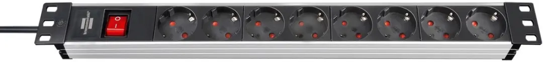 Brennenstuhl Alu-Line 19" Stekkerdoos 8-voudig 2m