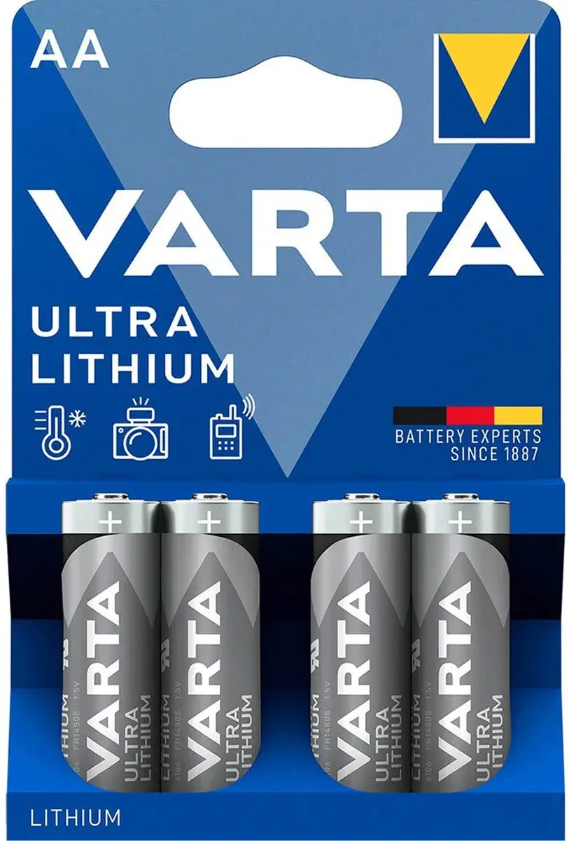 Varta Ultra Lithium AA 3000mAh Batterijen