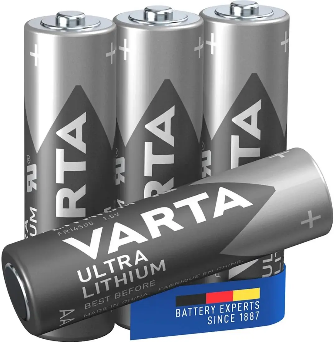 Varta Ultra Lithium AA 3000mAh Batterijen - 4 Stuks