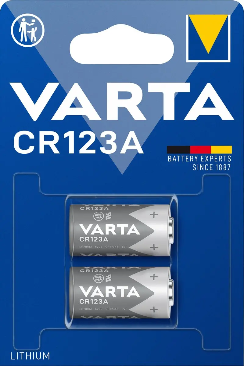 Varta CR123A Fotobatterij 3V 1600mAh - 2 Stuks
