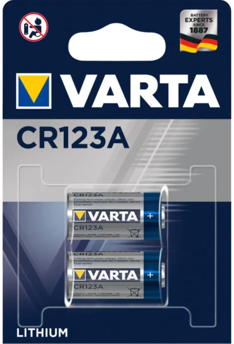 Varta CR123A Fotobatterij 3V 1600mAh - 2 Stuks