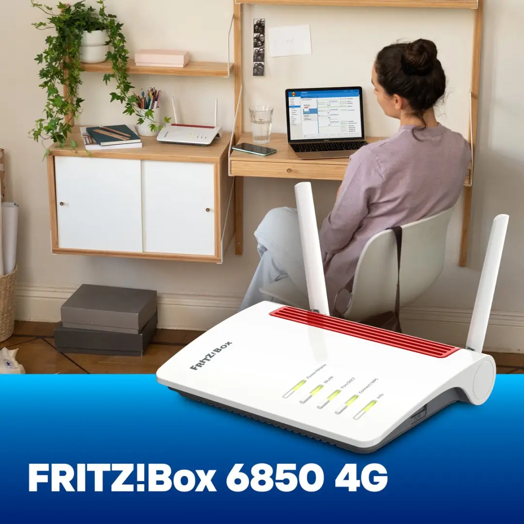 FRITZ! Box 6850 4G Router - 4x LAN - Wit