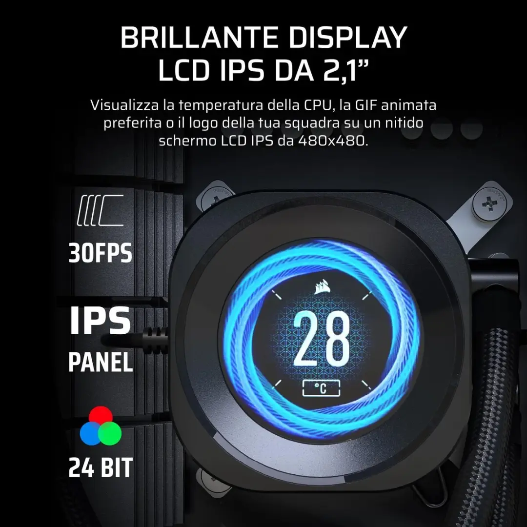 Corsair Nautilus 360 RS LCD Koelblok - Zwart