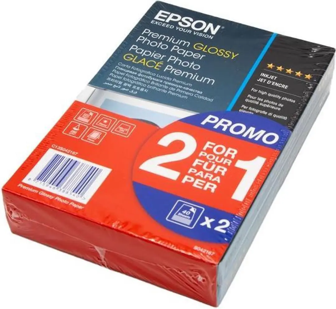 Epson S042167 Fotopapier 10x15cm - 80 Vellen Wit