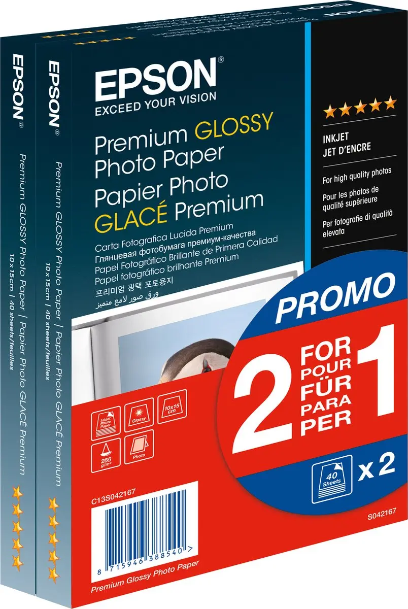 Epson S042167 Fotopapier 10x15cm