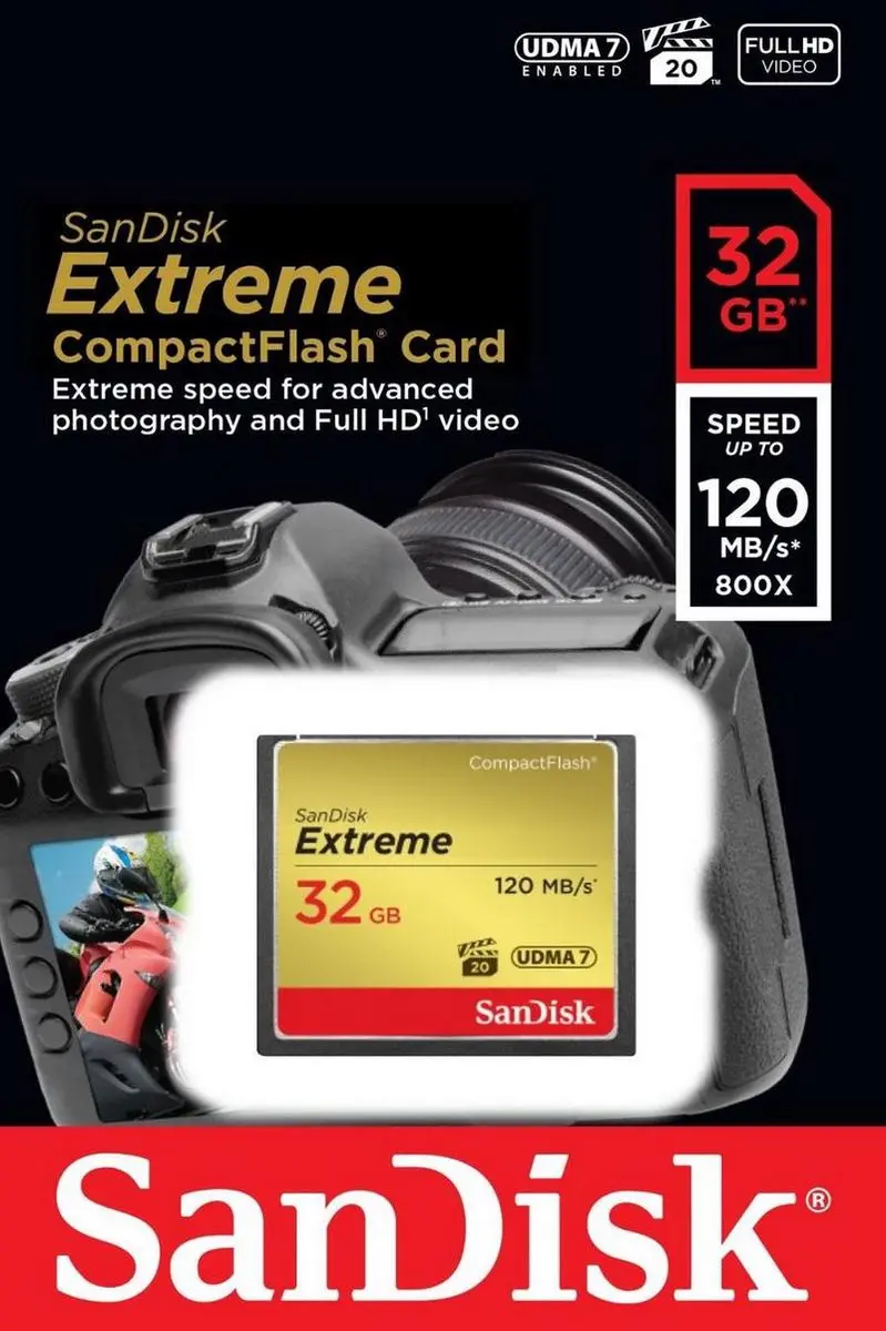 SanDisk CompactFlash Extreme SDCFXSB-032G-G46 - 32GB - afbeelding 6 van 6