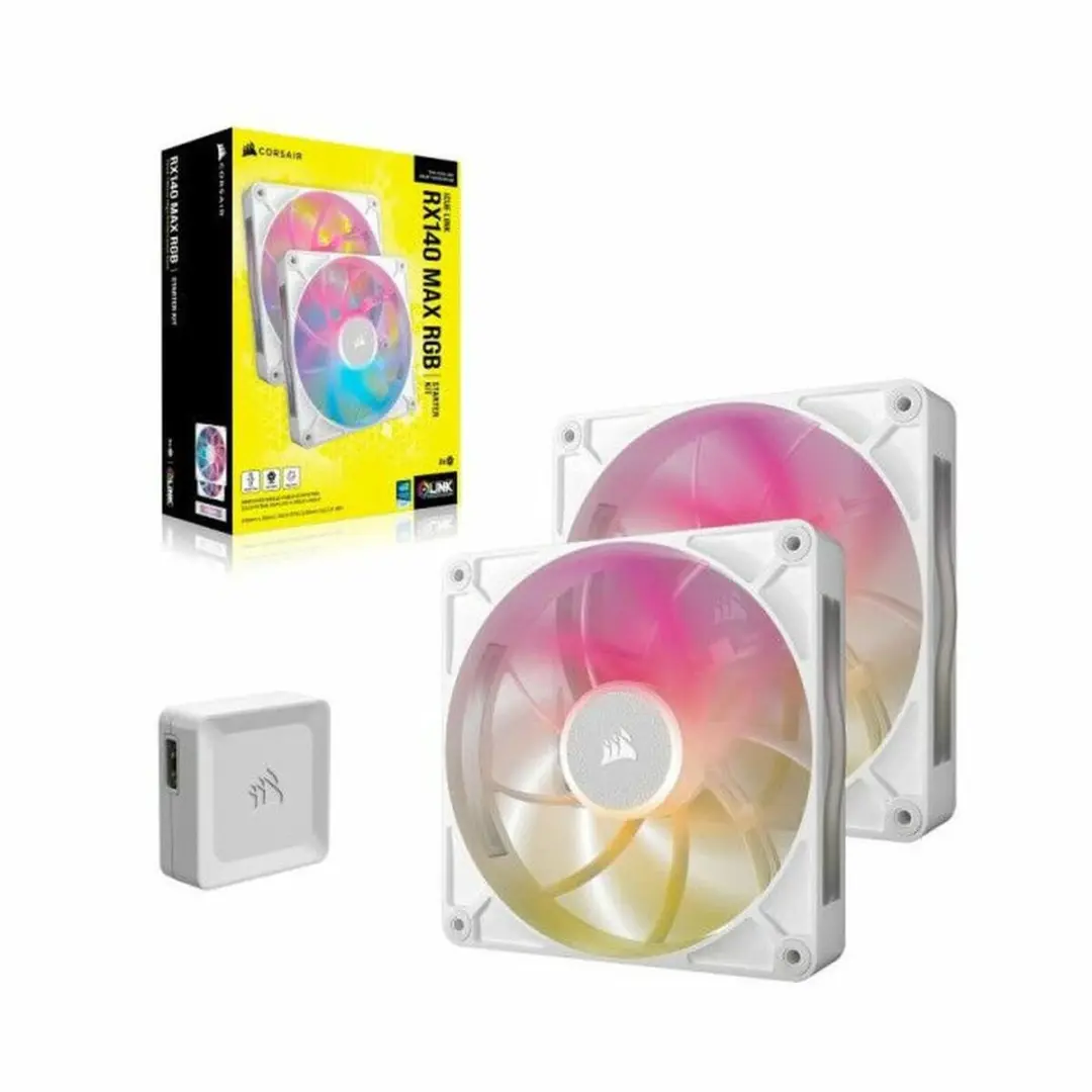 Corsair RX140 MAX RGB - 2 stuks Wit - afbeelding 4 van 4