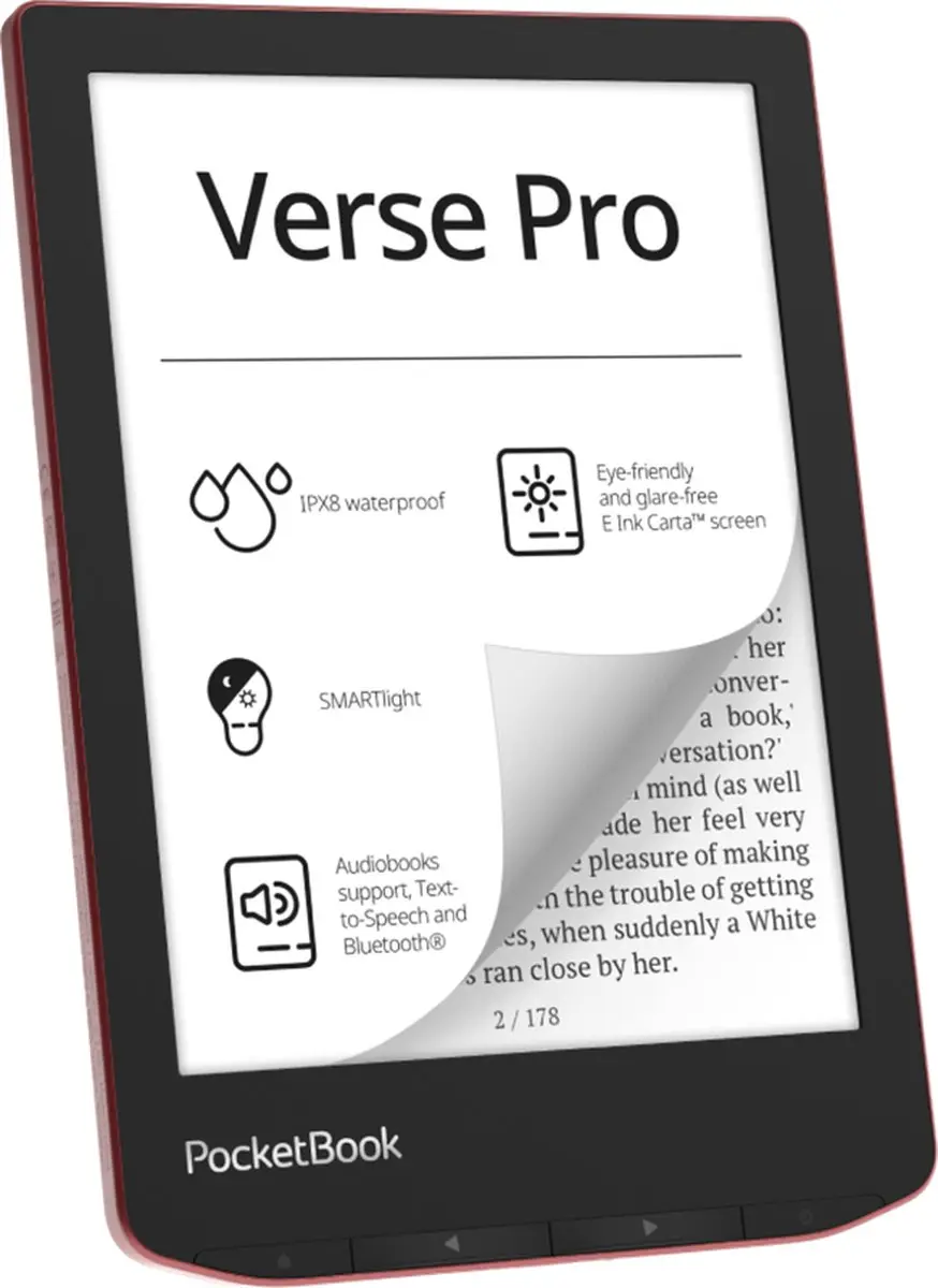 PocketBook Verse Pro PB634-3-WW eReader - 6 inch - 16GB - Passion Red
