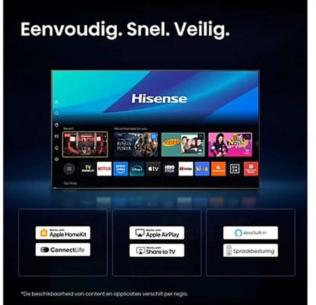Hisense 75UR8S 75" 4K Smart TV - Zwart - afbeelding 6 van 6