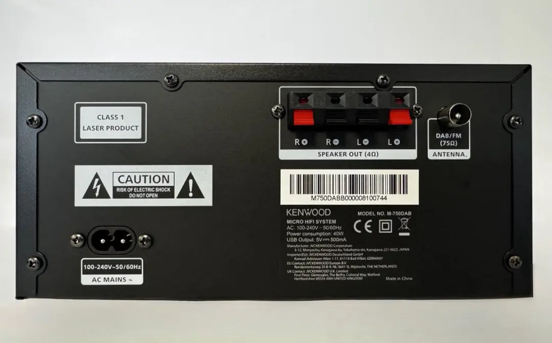 Kenwood M-750DAB Microset DAB+ Hifi-systeem - Zwart - afbeelding 6 van 6