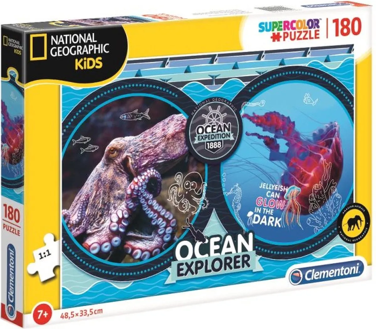 Clementoni Supercolor Puzzel Ocean Explorer 180 Stuks - Multicolor - afbeelding 6 van 6