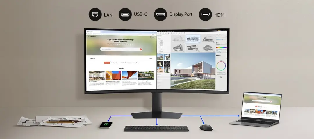 Samsung ViewFinity S8 LS40H850TAUXEN 5K Monitor - 40 inch - 144Hz