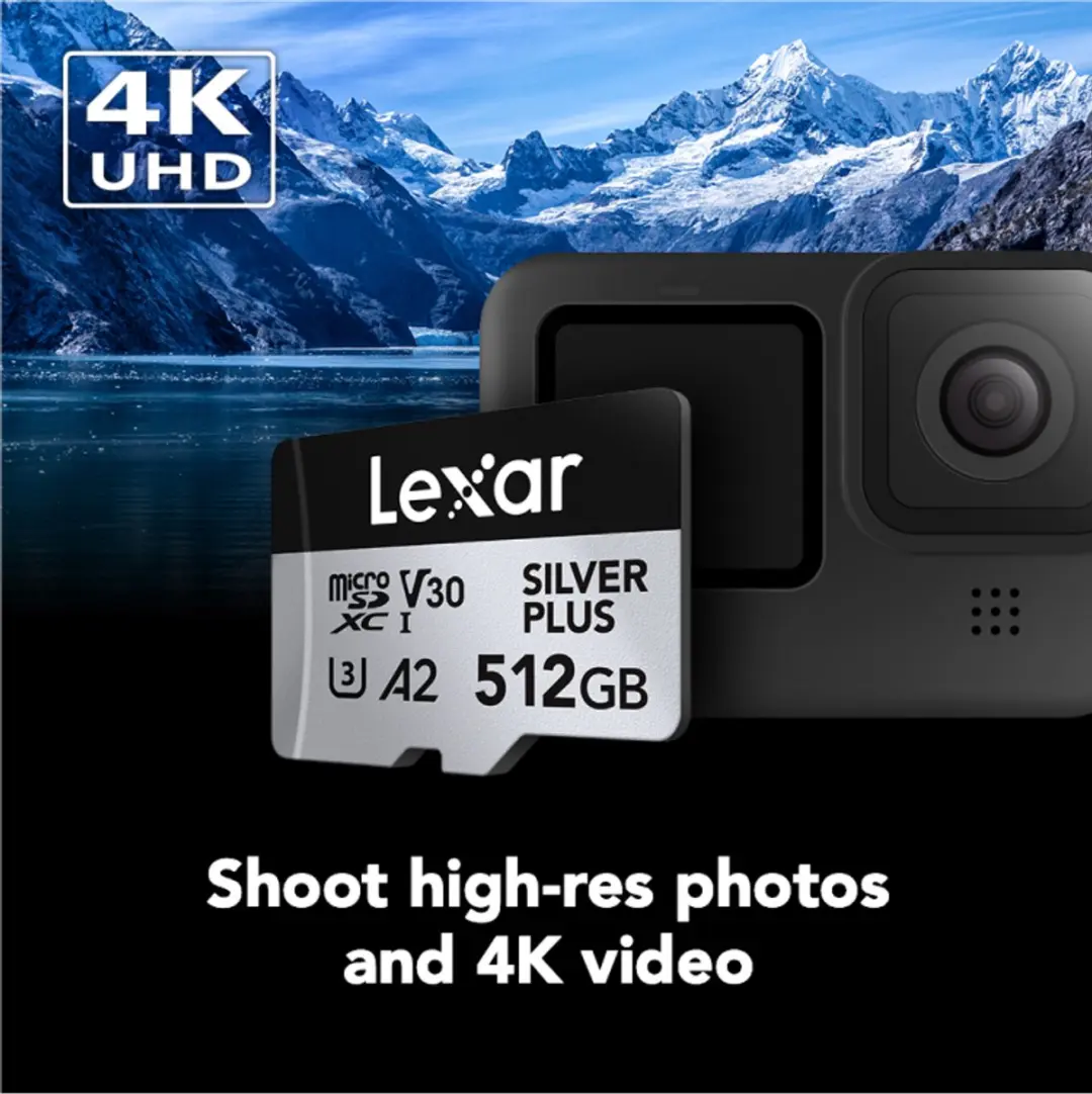 Lexar microSDXC Silver Plus UHS-I LMSSIPL512G-BNANG 512GB - 205MB/s Lezen