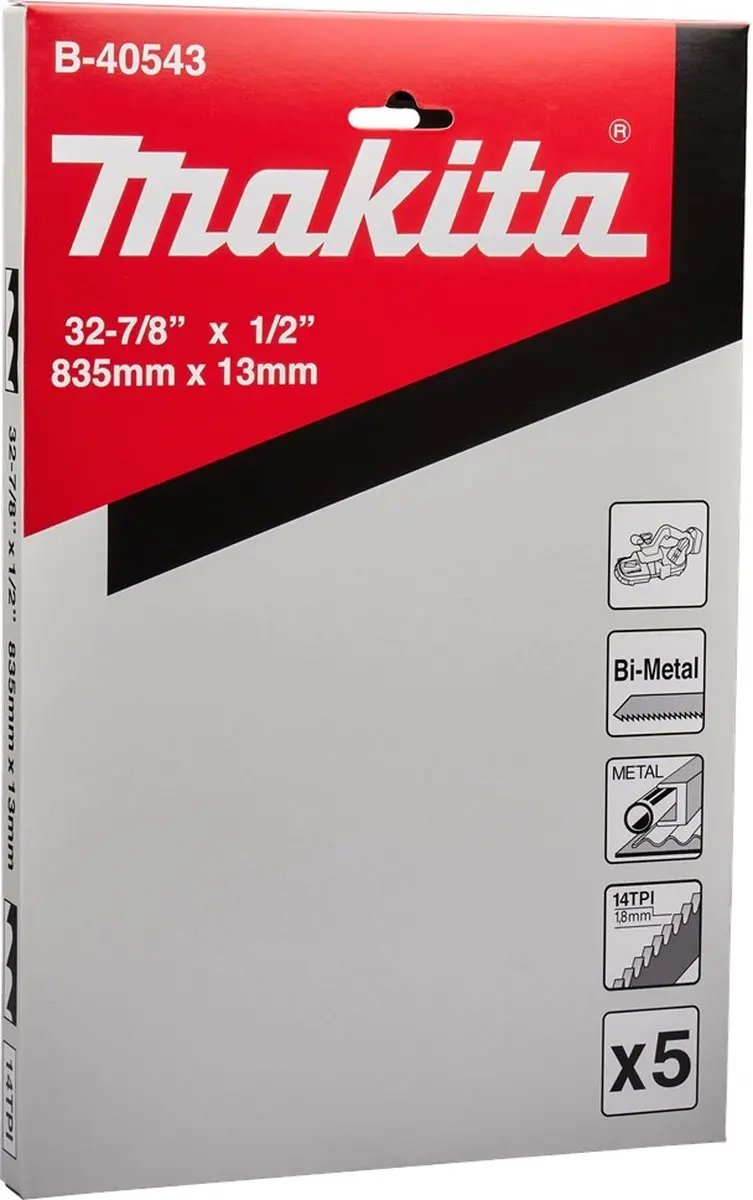 Makita B-40543 Bandzaagblad 835x13mm - 5 Stuks