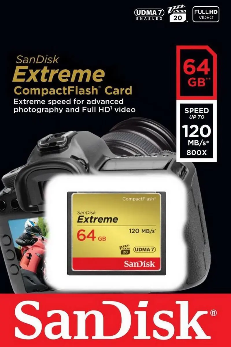 SanDisk CompactFlash Extreme SDCFXSB-064G-G46 - 64GB