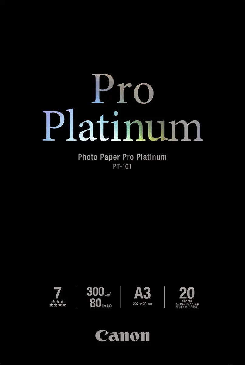 Canon PT-101 Pro Platinum Fotopapier A3 - 20 Vel