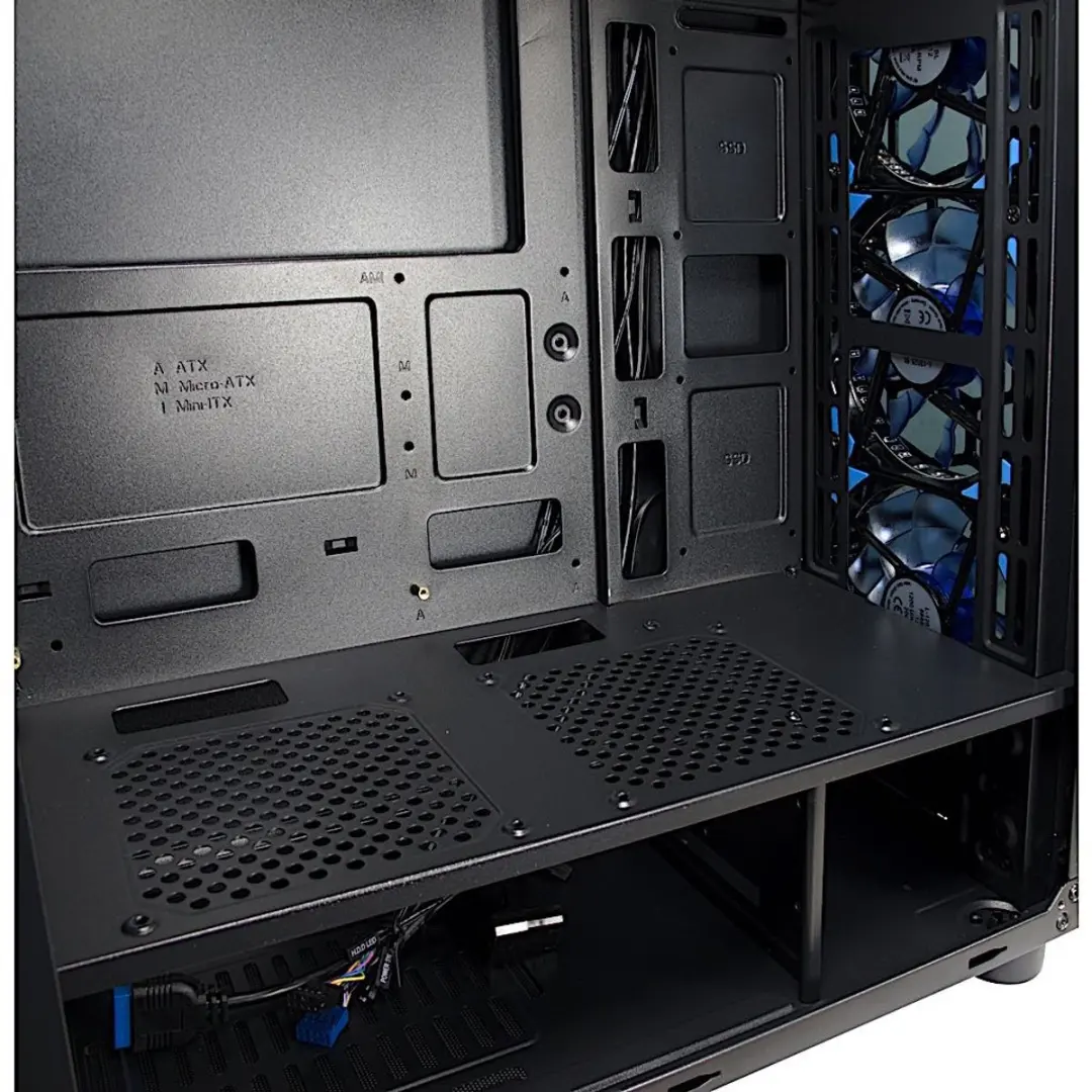 Inter-Tech CXC2 Midi Tower Case - Zwart