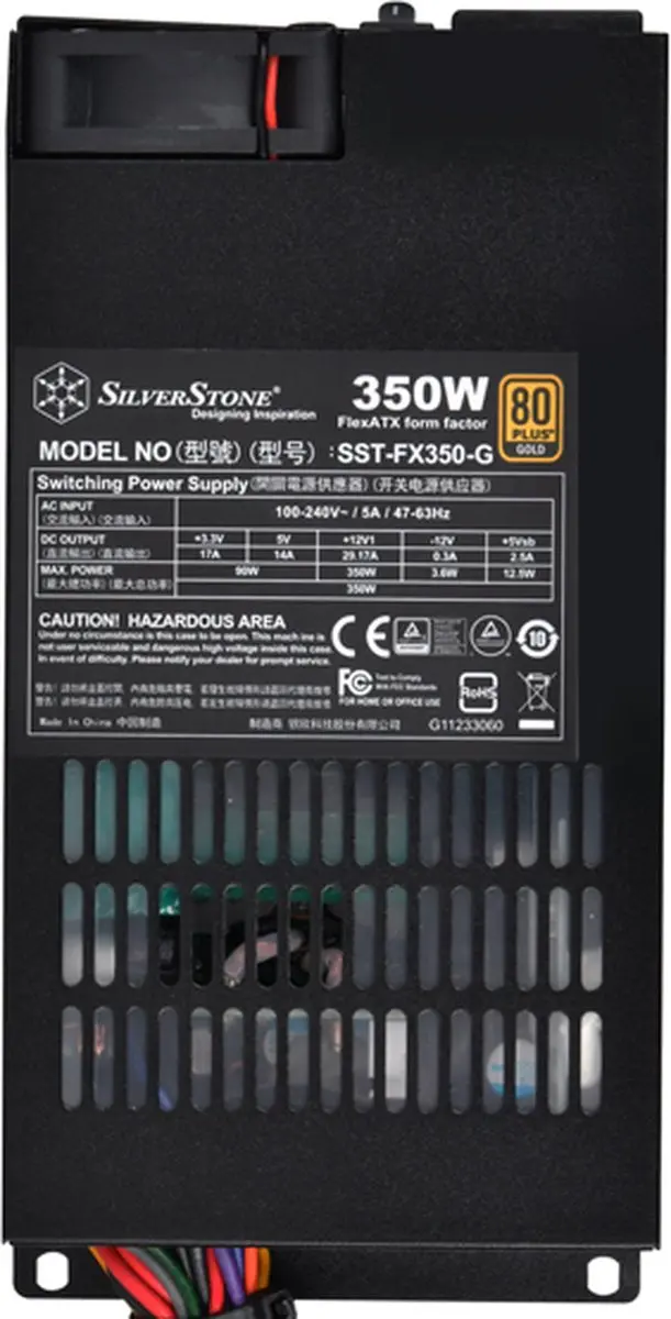 SilverStone FX350-G Voeding 350W - ATX 20+4 Pin - Zwart