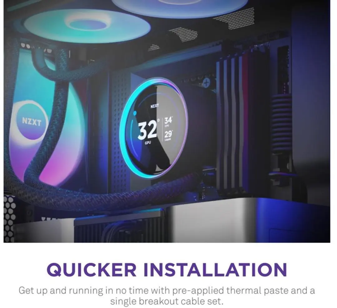 NZXT Kraken Elite RL-KR42E-B2 RGB Koeler - Zwart