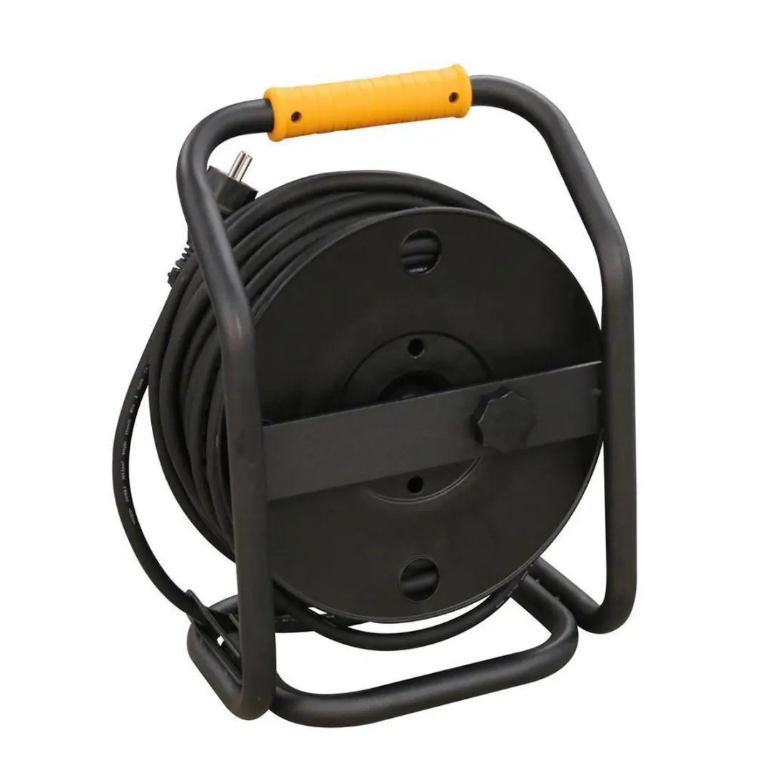 Relectric Pro Kabelhaspel 40m - 4 Stopcontacten - IP44 - Zwart