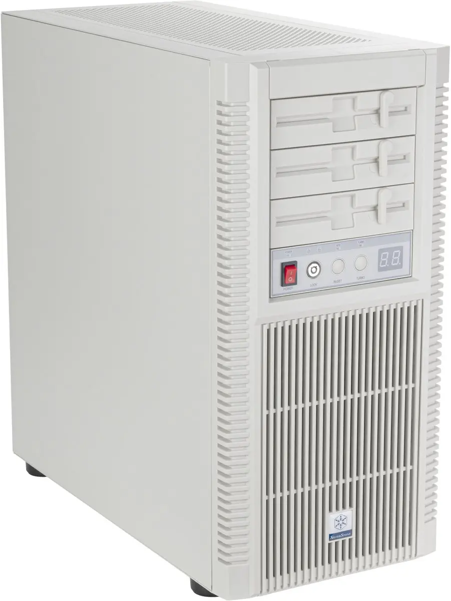 SilverStone FLP02 Geavanceerde PC-Kast - 2x 2.5" 2x 3.5" 3x 5.25" - Wit