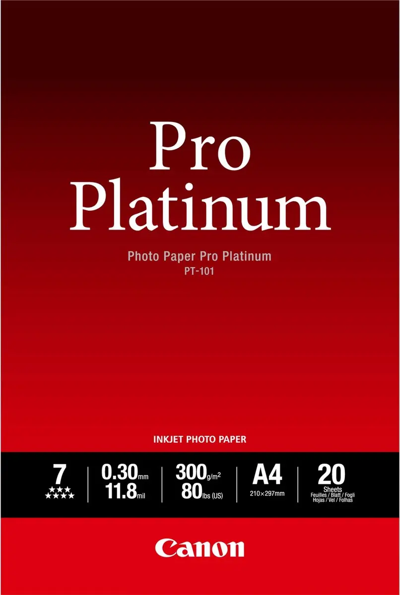 Canon PT-101 Pro Platinum Fotopapier 300g/m² A4