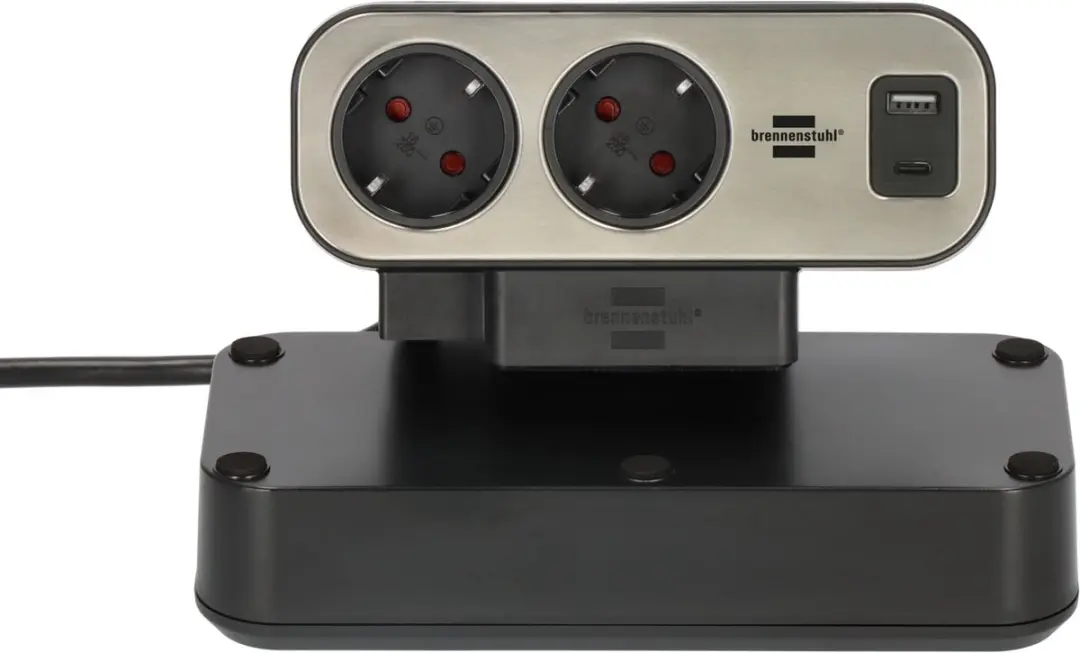 Brennenstuhl Estilo Duplex Stekkerdoos 10x - 3680W - USB-C & USB-A - 2m