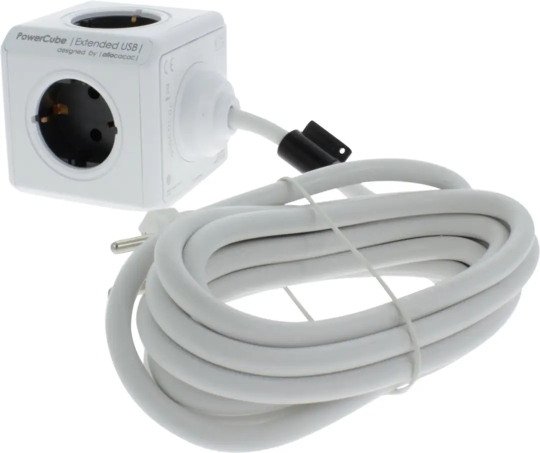 PowerCube Extended USB Schuko Wit