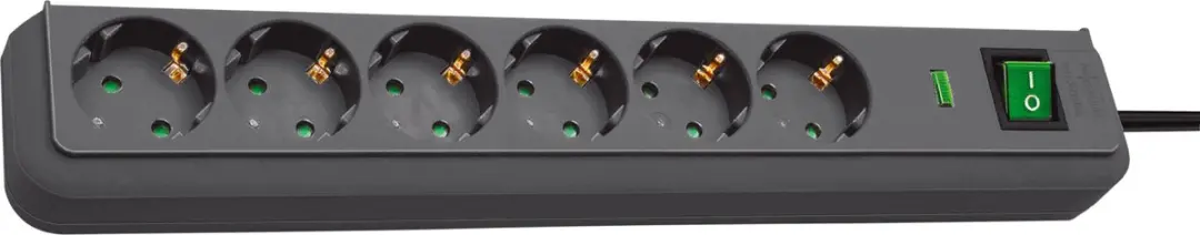 Brennenstuhl Eco-Line 13.500A Stekkerdoos 6-voudig