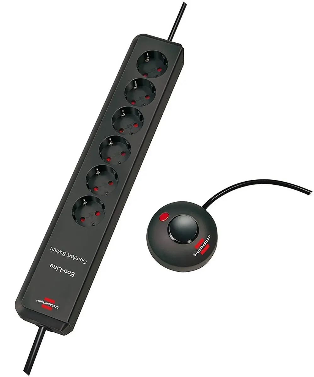 Brennenstuhl Eco-Line Comfort Schakeldoos 6-voudig