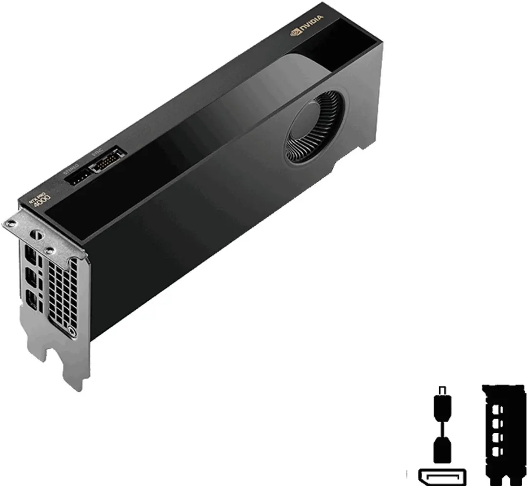 PNY RTX PRO 4000 Blackwell VCNRTXPRO4000LP-SB - 24GB GDDR7 - Zwart