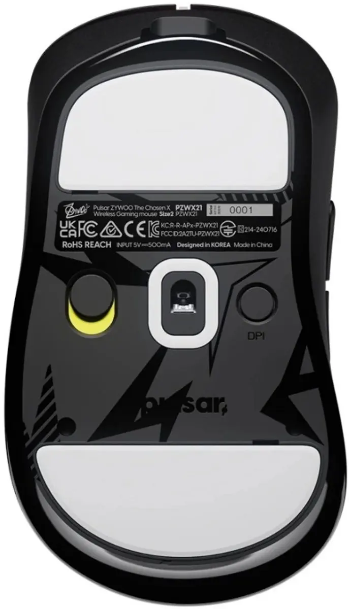 Pulsar TenZ Signature Edition PTZW21 Gamingmuis - Ambidextrous - 32000 DPI - Zwart