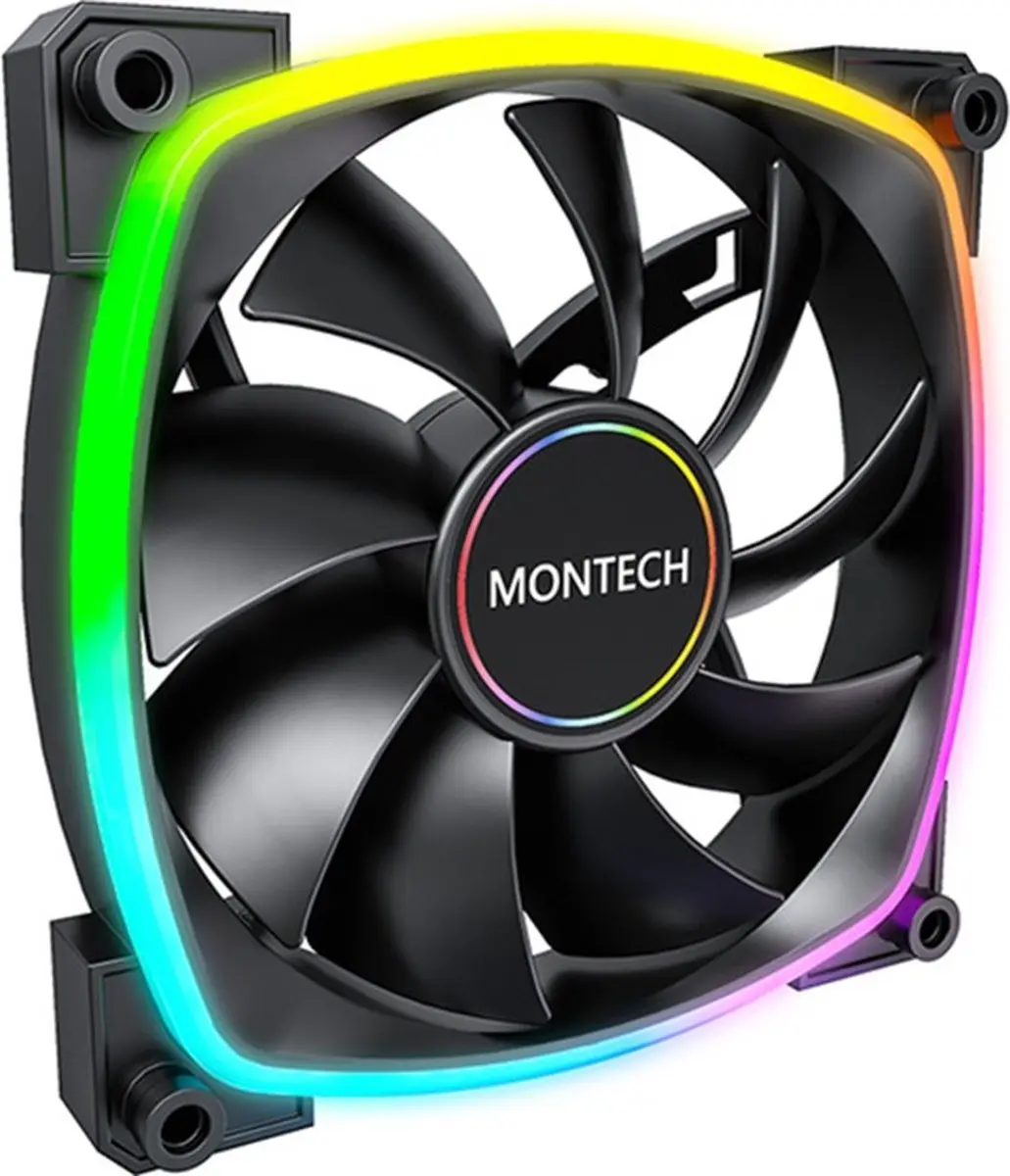 Montech AX140 PWM ARGB Ventilatorhuis 140mm - Zwart