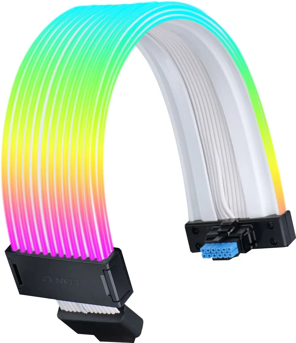 Lian Li Strimer Wireless 12+4 Pin Verlengsnoer - Zilver