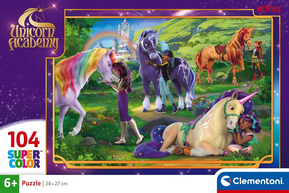Clementoni Puzzel Unicorn Academy 104 Stuks - Multikleur
