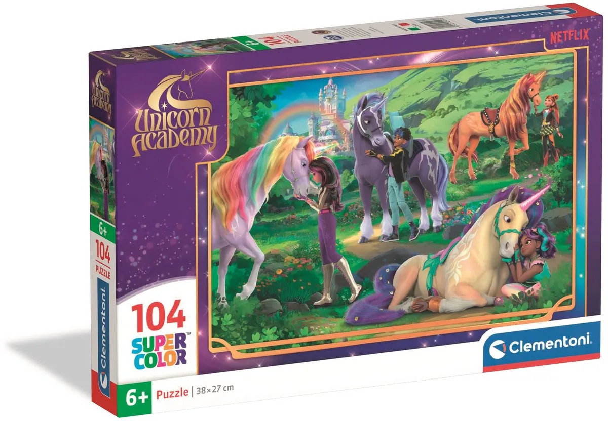 Clementoni Puzzel Unicorn Academy 104 Stuks - Multikleur