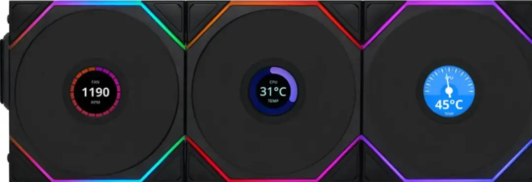 Lian Li UNI FAN TL Wireless ARGB LCD 3-Pack 120mm