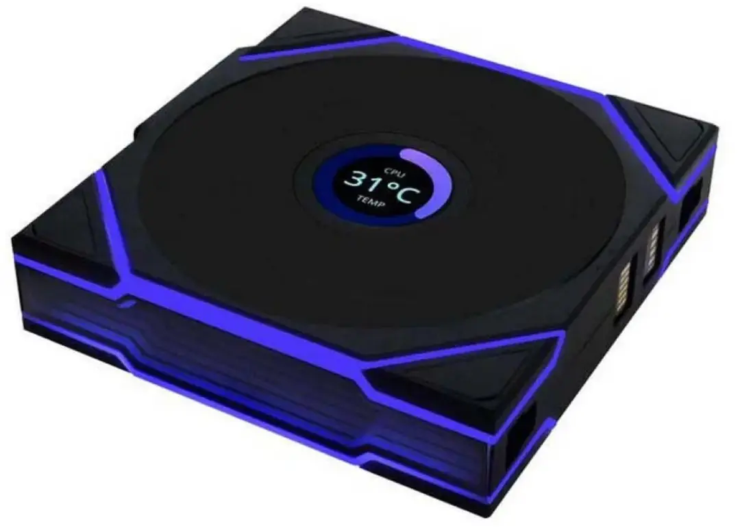 Lian Li Unifan TL-LCD Wireless Ventilator 120mm - Zwart